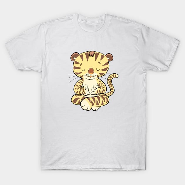 little tiger in rest and meditation T-Shirt by duxpavlic